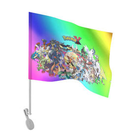 Флаг для автомобиля с принтом Покемоны в Ухте, 100% полиэстер | Размер: 30*21 см | pokemon go | pokemons | покемон | покемон го | покемон гоу | покемоны