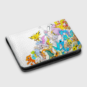 Картхолдер с принтом с принтом Покемоны в Ухте, натуральная матовая кожа | размер 7,3 х 10 см; кардхолдер имеет 4 кармана для карт; | pokemon | pokemons | го | покемон | покемон го | покемон гоу | покемоны
