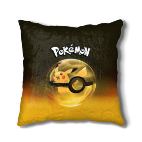 Подушка 3D с принтом Покеболл в Ухте, наволочка – 100% полиэстер, наполнитель – холлофайбер (легкий наполнитель, не вызывает аллергию). | состоит из подушки и наволочки. Наволочка на молнии, легко снимается для стирки | покеболл