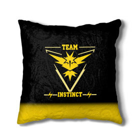 Подушка 3D с принтом Team Instinct в Ухте, наволочка – 100% полиэстер, наполнитель – холлофайбер (легкий наполнитель, не вызывает аллергию). | состоит из подушки и наволочки. Наволочка на молнии, легко снимается для стирки | go | instinct | pokemon | team | покемон