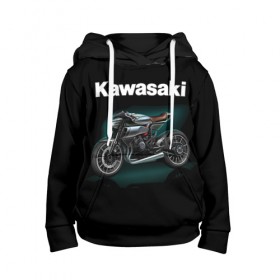 Детская толстовка 3D с принтом Kawasaky concept в Ухте, 100% полиэстер | двухслойный капюшон со шнурком для регулировки, мягкие манжеты на рукавах и по низу толстовки, спереди карман-кенгуру с мягким внутренним слоем | kawasaky