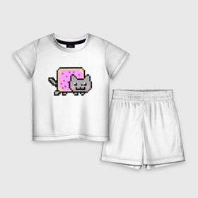 Детский костюм с шортами 3D с принтом Нян котэ в Ухте,  |  | Тематика изображения на принте: 