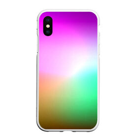 Чехол для iPhone XS Max матовый Сочетание красок: в Ухте, Силикон | Область печати: задняя сторона чехла, без боковых панелей | градиент | пятна | разноцветные