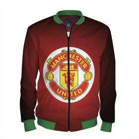 Мужской бомбер 3D с принтом манчестер в Ухте, 100% полиэстер | застегивается на молнию, по бокам два кармана без застежек, по низу бомбера и на воротнике - эластичная резинка | манчестер
