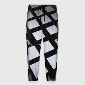 Мужские брюки 3D с принтом Текстура в Ухте, 100% полиэстер | манжеты по низу, эластичный пояс регулируется шнурком, по бокам два кармана без застежек, внутренняя часть кармана из мелкой сетки | монохромный | объем