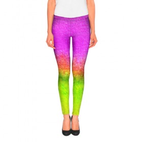 Леггинсы 3D с принтом color в Ухте, 80% полиэстер, 20% эластан | Эластичный пояс, зауженные к низу, низкая посадка | кислотный | яркий