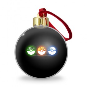 Ёлочный шар с принтом Awaits в Ухте, Пластик | Диаметр: 77 мм | bulbasaur | pikachu | pokemon | squirtle | бальбазар | пикачу | покемон | сквиртл