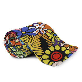 Плед 3D с принтом Цветочное колдовство в Ухте, 100% полиэстер | закругленные углы, все края обработаны. Ткань не мнется и не растягивается | 