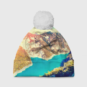 Шапка 3D c помпоном с принтом Montenegro в Ухте, 100% полиэстер | универсальный размер, печать по всей поверхности изделия | горы | пейзаж