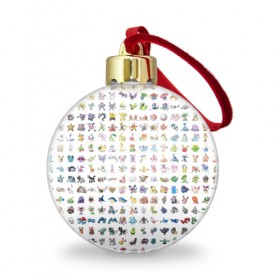 Ёлочный шар с принтом Wall в Ухте, Пластик | Диаметр: 77 мм | bulbasaur | pikachu | pokemon | squirtle | бальбазар | пикачу | покемон | сквиртл