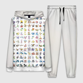 Женский костюм 3D с принтом Wall в Ухте,  |  | bulbasaur | pikachu | pokemon | squirtle | бальбазар | пикачу | покемон | сквиртл