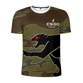Мужская футболка 3D спортивная с принтом cs:go - Jaguar style (Ягуар) в Ухте, 100% полиэстер с улучшенными характеристиками | приталенный силуэт, круглая горловина, широкие плечи, сужается к линии бедра | Тематика изображения на принте: cs | csgo | го | кс | ягуар