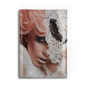 Обложка для автодокументов с принтом Lady Gaga в Ухте, натуральная кожа |  размер 19,9*13 см; внутри 4 больших “конверта” для документов и один маленький отдел — туда идеально встанут права | lady gaga | звезда | знаменитость | леди гага | музыка | певица