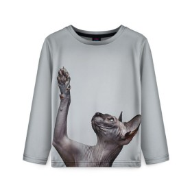 Детский лонгслив 3D Сфинкс 3: в Ухте, 100% полиэстер | длинные рукава, круглый вырез горловины, полуприлегающий силуэт
 | кот | котенок | котик | котэ | кошка | сфинкс