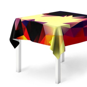 Скатерть 3D с принтом Polygoni в Ухте, 100% полиэстер (ткань не мнется и не растягивается) | Размер: 150*150 см | полигоны | разноцветный | яркий