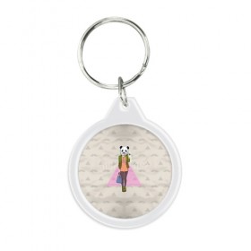 Брелок круглый с принтом Хипстер 2 в Ухте, пластик и полированная сталь | круглая форма, металлическое крепление в виде кольца | 