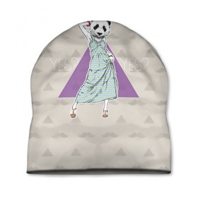 Шапка 3D с принтом Хипстер 14 в Ухте, 100% полиэстер | универсальный размер, печать по всей поверхности изделия | 