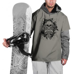 Накидка на куртку 3D с принтом Череп 7 в Ухте, 100% полиэстер |  | skull | skulls | кости | скелет | череп