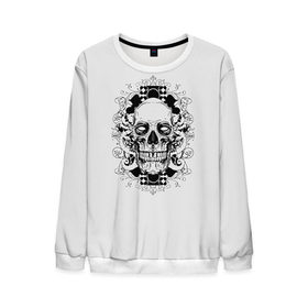 Мужской свитшот 3D Череп 33: в Ухте, 100% полиэстер с мягким внутренним слоем | круглый вырез горловины, мягкая резинка на манжетах и поясе, свободная посадка по фигуре | skull | skulls | кости | скелет | череп