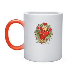 Кружка хамелеон с принтом Рок сердца 8 в Ухте, керамика | меняет цвет при нагревании, емкость 330 мл | Тематика изображения на принте: 