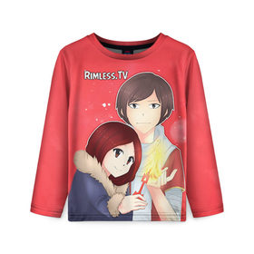 Детский лонгслив 3D с принтом RimLess NV в Ухте, 100% полиэстер | длинные рукава, круглый вырез горловины, полуприлегающий силуэт
 | 