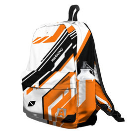 Рюкзак 3D с принтом cs:go - Asiimov P90 Style в Ухте, 100% полиэстер | лямки с регулируемой длиной, сверху петелька, чтобы рюкзак можно было повесить на вешалку. Основное отделение закрывается на молнию, как и внешний карман. Внутри два дополнительных кармана, один из которых закрывается на молнию. По бокам два дополнительных кармашка | asiimov | cs | csgo | азимов | кс