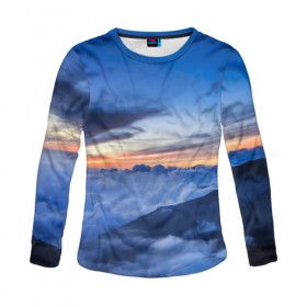 Женский лонгслив 3D Три метра: в Ухте, 100% полиэстер | длинные рукава, круглый вырез горловины, полуприлегающий силуэт |