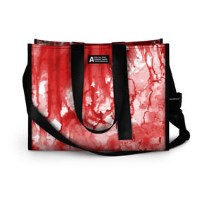 Сумка-шоппер 3D с принтом Кровь в Ухте, 100% полиэстер | застегивается на металлическую кнопку; внутренний карман застегивается на молнию. Стенки укреплены специальным мягким материалом, чтобы защитить содержимое от несильных ударов
 | брызги | капли | кровь | ужас | хэллоуин