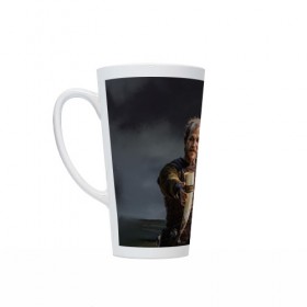 Кружка Латте Выпьем?: в Ухте, Белая керамика | Объем 480 мл; Высота 150 мм; Диаметр 90 мм | викинги