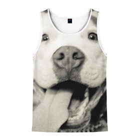 Мужская майка 3D Пит-буль: в Ухте, 100% полиэстер | круглая горловина, приталенный силуэт, длина до линии бедра. Пройма и горловина окантованы тонкой бейкой | амстафф | буль | пес | песик | питбули | питбуль | собака | собаки | стафф | терьер