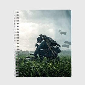 Тетрадь с принтом BATTLEFIELD 1 в Ухте, 100% бумага | 48 листов, плотность листов — 60 г/м2, плотность картонной обложки — 250 г/м2. Листы скреплены сбоку удобной пружинной спиралью. Уголки страниц и обложки скругленные. Цвет линий — светло-серый
 | battlefield 1 | батлфилд 1