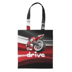 Сумка 3D повседневная с принтом The drive в Ухте, 100% полиэстер | Плотность: 200 г/м2; Размер: 34×35 см; Высота лямок: 30 см | гонка | драйв | мото | мотогонки | мотоспорт | мотоцикл | скорость