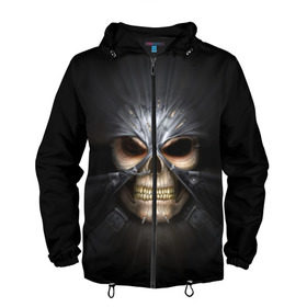 Мужская ветровка 3D Скелет в маске: в Ухте, 100% полиэстер | подол и капюшон оформлены резинкой с фиксаторами, два кармана без застежек по бокам, один потайной карман на груди | warhammer | хаос | череп