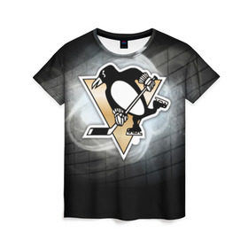 Женская футболка 3D Хоккей 1: в Ухте, 100% полиэфир ( синтетическое хлопкоподобное полотно) | прямой крой, круглый вырез горловины, длина до линии бедер | nhl | stanley cup |  pittsburgh penguins | кросби | кубок стенли | кубок стэнли | малкин | нхл | пингвинс | питтсбург пингвинз | сидни кросби | хоккей | хоккейный клуб