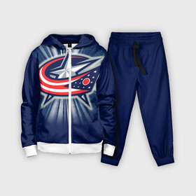 Детский костюм 3D с принтом Хоккей 9 в Ухте,  |  | columbus | nhl | stanley cup |  columbus blue jackets | бобровский | коламбус | коламбус блю джекетс | кубок стенли | кубок стэнли | нхл | хоккей | хоккейный клуб