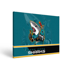 Холст прямоугольный с принтом San Jose Sharks в Ухте, 100% ПВХ |  | nhl | san jose sharks | sharks | stanley cup | кубок стенли | кубок стэнли | нхл | сан хосе | сан хосе шаркс | хоккей | хоккейный клуб | шаркс