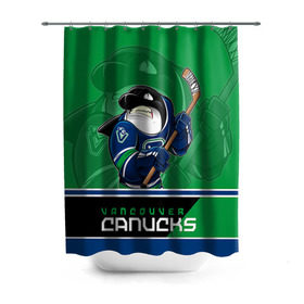 Штора 3D для ванной с принтом Vancouver Canucks в Ухте, 100% полиэстер | плотность материала — 100 г/м2. Стандартный размер — 146 см х 180 см. По верхнему краю — пластиковые люверсы для креплений. В комплекте 10 пластиковых колец | nhl | stanley cup | vancouver canucks | ванкувер | ванкувер кэнакс | кубок стенли | кубок стэнли | нхл | трямкин | хоккей | хоккейный клуб