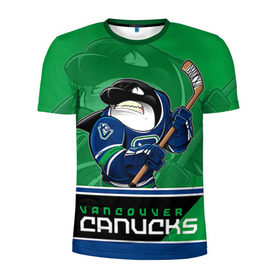 Мужская футболка 3D спортивная с принтом Vancouver Canucks в Ухте, 100% полиэстер с улучшенными характеристиками | приталенный силуэт, круглая горловина, широкие плечи, сужается к линии бедра | nhl | stanley cup | vancouver canucks | ванкувер | ванкувер кэнакс | кубок стенли | кубок стэнли | нхл | трямкин | хоккей | хоккейный клуб