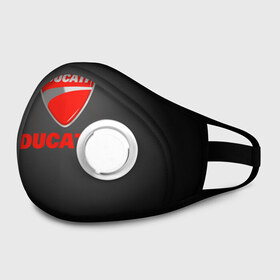 Маска из неопрена с принтом Ducati 3 в Ухте, неопрен 100% | Форма огибающая нос. Резинки для ушей с дополнительной резинкой на затылке. Клапан для выдоха для активного дыхания при занятиях спортом. Эластичный материал маски и окантовки для лучшего растяжения и прилегания маски.  | ducati | moto | дукати | мото | мотоцикл | мотоциклы