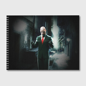 Альбом для рисования с принтом Hitman в Ухте, 100% бумага
 | матовая бумага, плотность 200 мг. | Тематика изображения на принте: agent | hitman | агент 47 | хитмэн