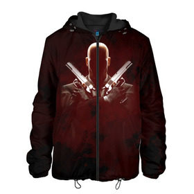 Мужская куртка 3D с принтом Hitman в Ухте, ткань верха — 100% полиэстер, подклад — флис | прямой крой, подол и капюшон оформлены резинкой с фиксаторами, два кармана без застежек по бокам, один большой потайной карман на груди. Карман на груди застегивается на липучку | agent | hitman | агент 47 | хитмэн