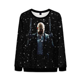 Мужской свитшот 3D с принтом Hitman в Ухте, 100% полиэстер с мягким внутренним слоем | круглый вырез горловины, мягкая резинка на манжетах и поясе, свободная посадка по фигуре | Тематика изображения на принте: agent | hitman | агент 47 | хитмэн