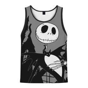 Мужская майка 3D с принтом Джек повелитель тыкв в Ухте, 100% полиэстер | круглая горловина, приталенный силуэт, длина до линии бедра. Пройма и горловина окантованы тонкой бейкой | helloween | бертон | бугимен | бугимэн | вампиры | джек скелингтон | доктор филькельштейн | корыто | крыто | кукла | повелитель тыкв | рождество | сhristmas | салли | тим | тим бертон | тыква | хеллоуин | шито