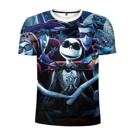 Мужская футболка 3D спортивная с принтом Герои мультфильма в Ухте, 100% полиэстер с улучшенными характеристиками | приталенный силуэт, круглая горловина, широкие плечи, сужается к линии бедра | helloween | бертон | бугимен | бугимэн | вампиры | джек скелингтон | доктор филькельштейн | корыто | крыто | кукла | повелитель тыкв | рождество | сhristmas | салли | тим | тим бертон | тыква | хеллоуин | шито