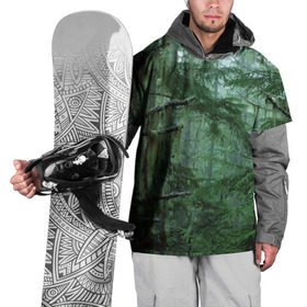 Накидка на куртку 3D с принтом Дремучий лес в Ухте, 100% полиэстер |  | camouflage | dense | fog | forest | spruce | tree | дремучий | ёлка | ельник | камуфляж | лес | маскировка | туман