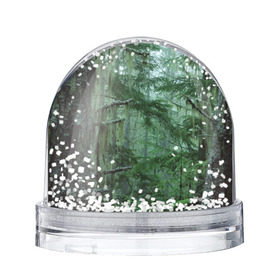 Снежный шар Дремучий лес: в Ухте, Пластик | Изображение внутри шара печатается на глянцевой фотобумаге с двух сторон | camouflage | dense | fog | forest | spruce | tree | дремучий | ёлка | ельник | камуфляж | лес | маскировка | туман