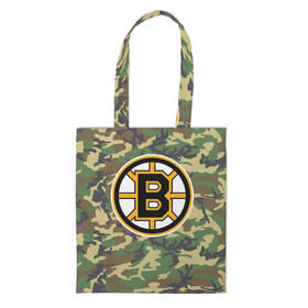 Сумка 3D повседневная с принтом Bruins Camouflage в Ухте, 100% полиэстер | Плотность: 200 г/м2; Размер: 34×35 см; Высота лямок: 30 см | boston bruins | camouflage | hockey | nhl | нхл | хоккей