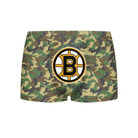 Мужские трусы 3D с принтом Bruins Camouflage в Ухте, 50% хлопок, 50% полиэстер | классическая посадка, на поясе мягкая тканевая резинка | boston bruins | camouflage | hockey | nhl | нхл | хоккей