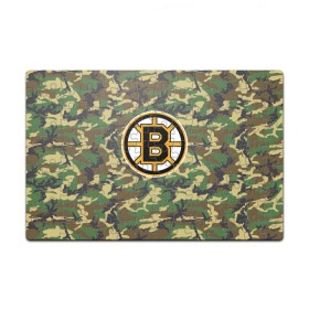 Пазл магнитный 126 элементов с принтом Bruins Camouflage в Ухте, полимерный материал с магнитным слоем | 126 деталей, размер изделия —  180*270 мм | boston bruins | camouflage | hockey | nhl | нхл | хоккей