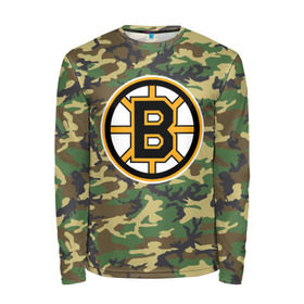 Мужской лонгслив 3D с принтом Bruins Camouflage в Ухте, 100% полиэстер | длинные рукава, круглый вырез горловины, полуприлегающий силуэт | boston bruins | camouflage | hockey | nhl | нхл | хоккей